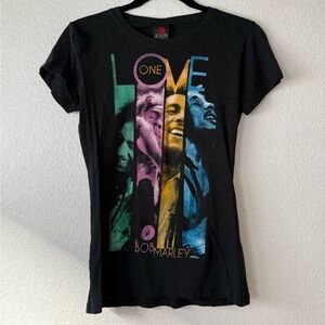Zion Rootswear Black Bob Marley Graphic T-Shirt